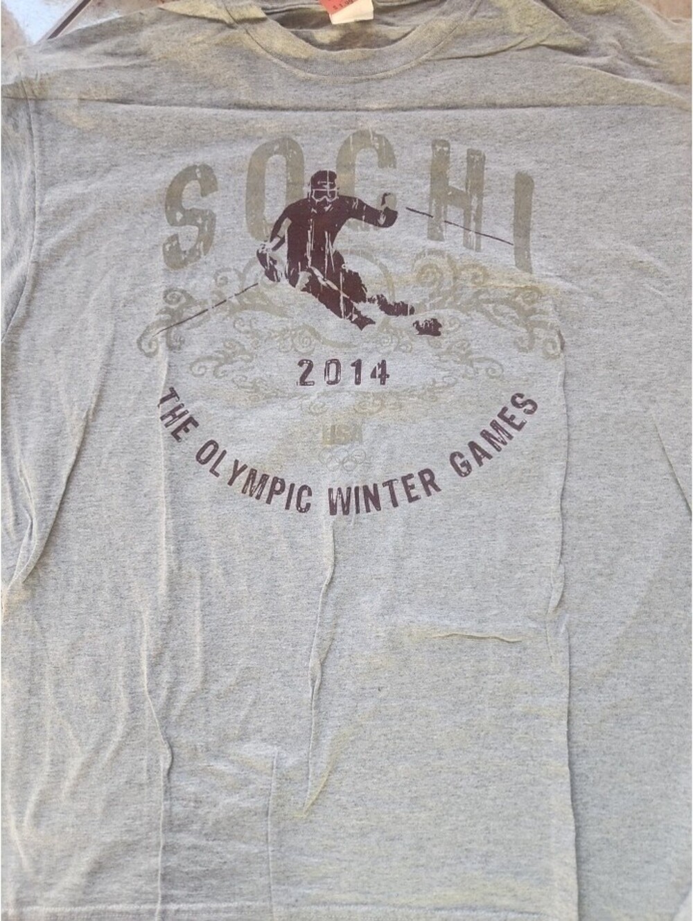 2014 SOCHI Winter XXII US OLYMPIC TEAM XL T-Shirt DOWNHILL SKIING